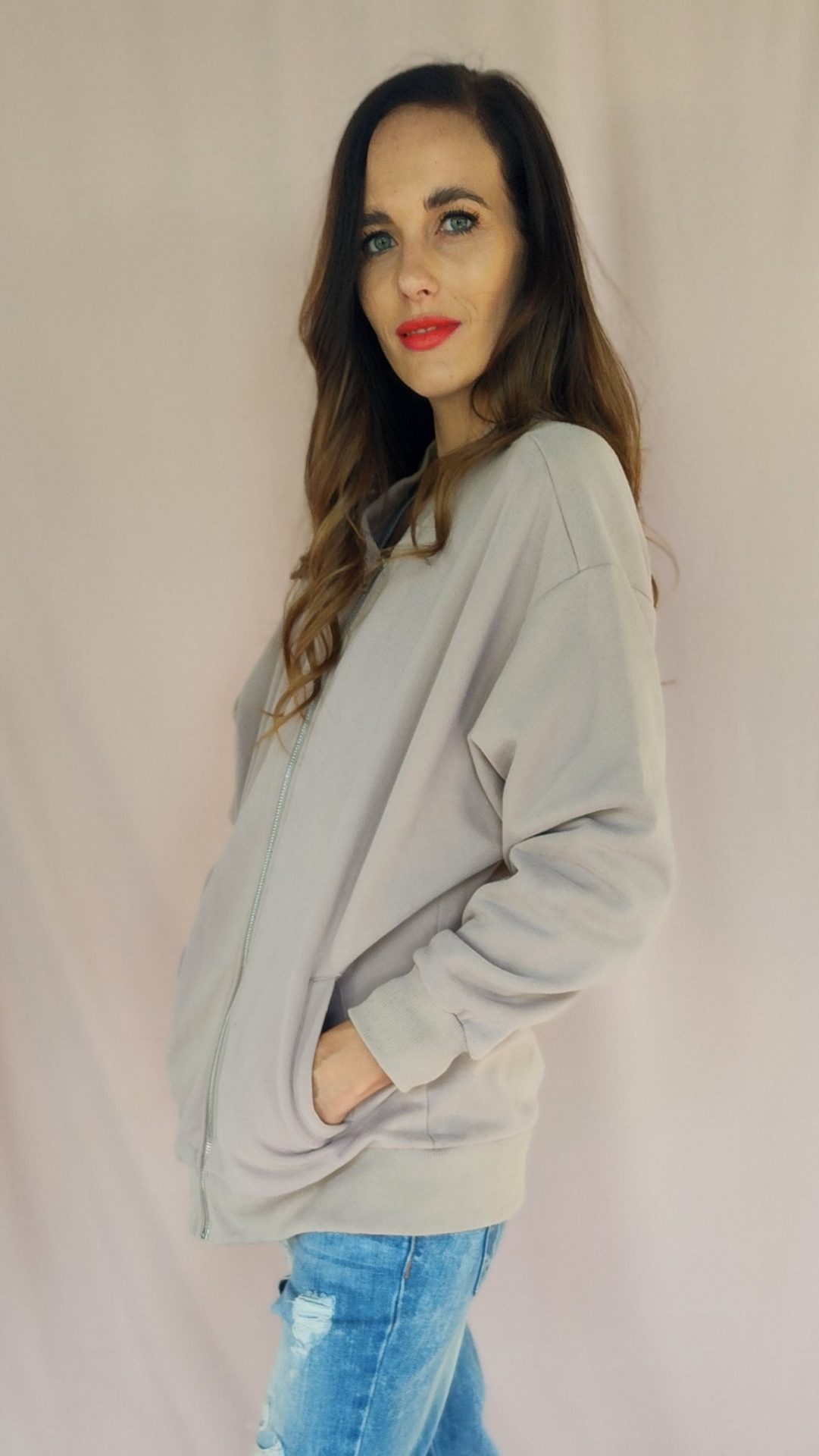 Chloe Beige Zip Jacket Bespoke Image